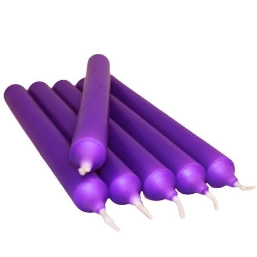Velas largas lilas
